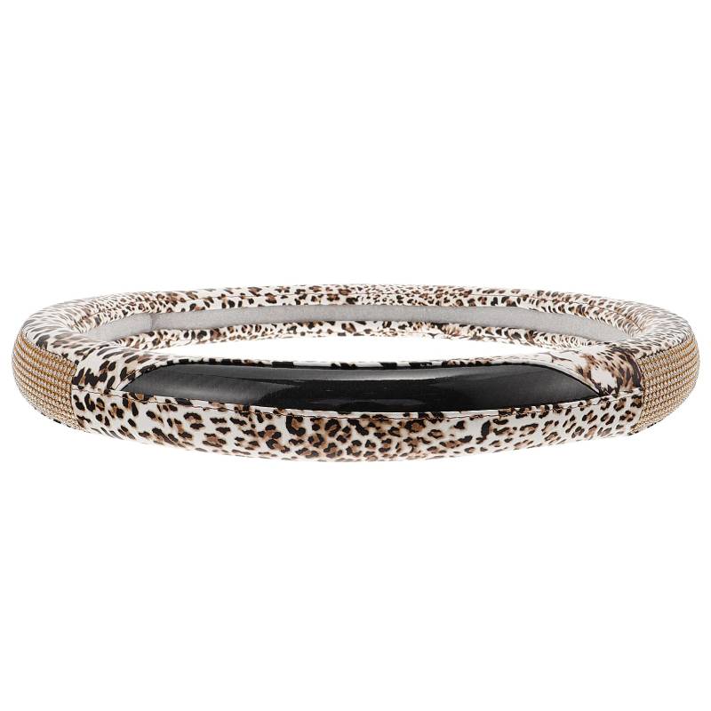 HOLIDYOYO 1Stück Leopard Muster Lenkradschutz Mit Strasssteinen Lenkradabdeckung Für Verbesserten Grip Und Stilvolles Interieur Einfach Zu Installieren Langlebiges Design Für Mehr von HOLIDYOYO