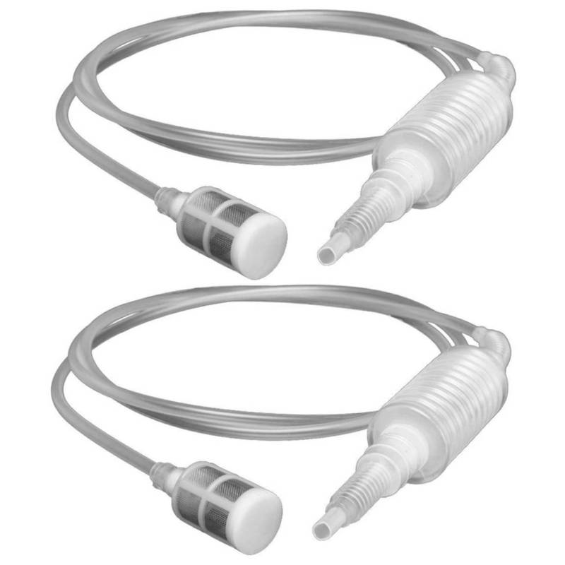 HOLIDYOYO 2Stücke Siphonpumpe für Öl und Wasser mit Filter Hochfluss Handpumpe für Benzin und Flüssigkeiten für Notfälle und Flüssigkeitstransfer von HOLIDYOYO