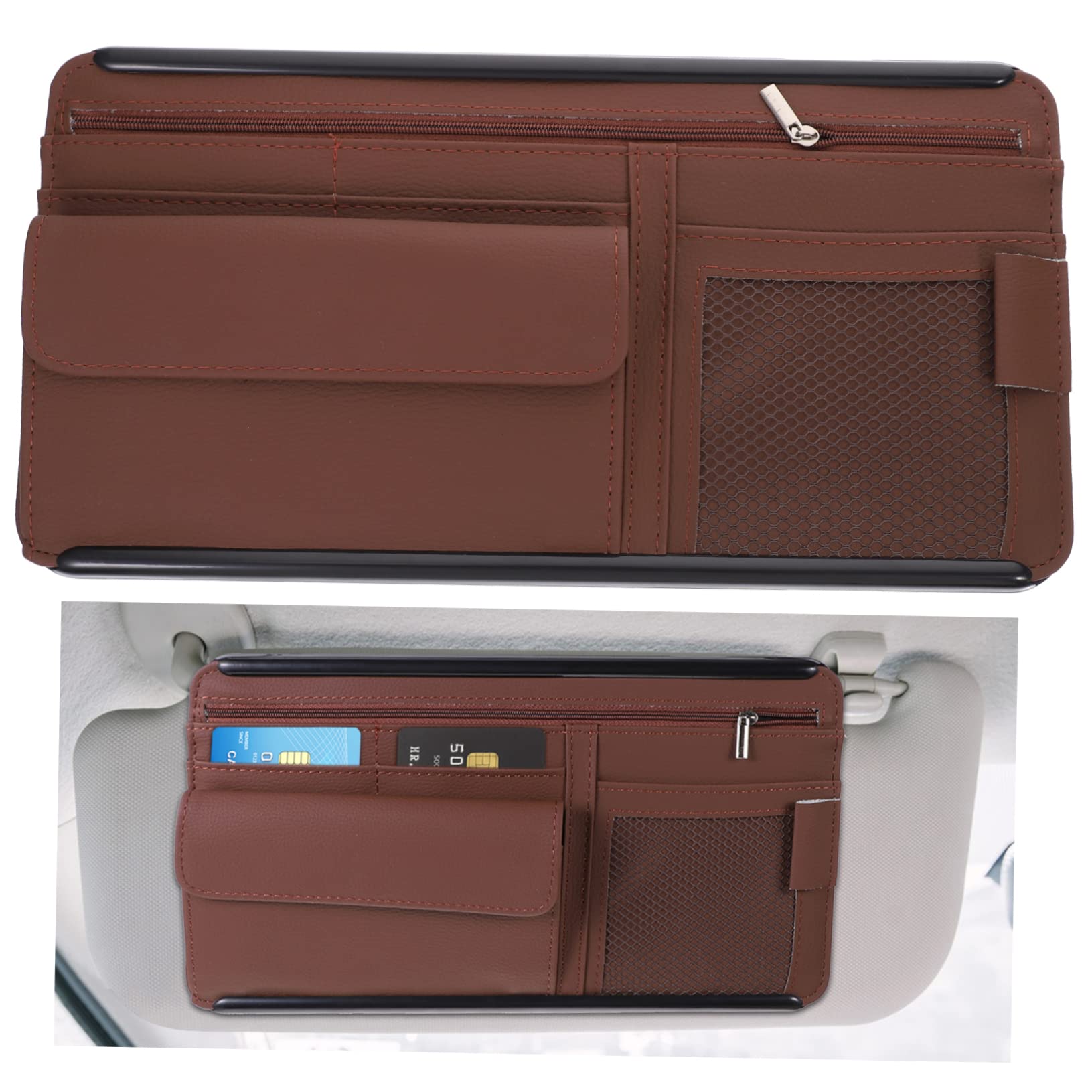 HOLIDYOYO Auto Visor Organizer mit Brillenhalterung Multifunktionaler Sonnenschutz Aufbewahrungstasche für Karten Sonnenbrillen und Mehr für Fahrzeugmodelle HOLIDYOYO Auto Visor Organizer mit Brillenhalterung Multifunktionaler Sonnenschutz Aufbewahrungstasche für Karten Sonnenbrillen und Mehr für Fahrzeugmodelle von HOLIDYOYO