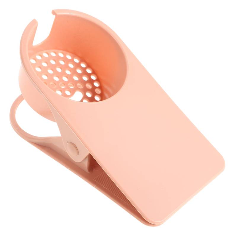 HOLIDYOYO Halter zum Aufhängen montiert Tischseite Küsten Zweck Schreibtisch tischklemme Getränkeablage Becherständer Getränkehalter anclipsen Tassenhalter Plastik Rosa Wiederverwendbar von HOLIDYOYO