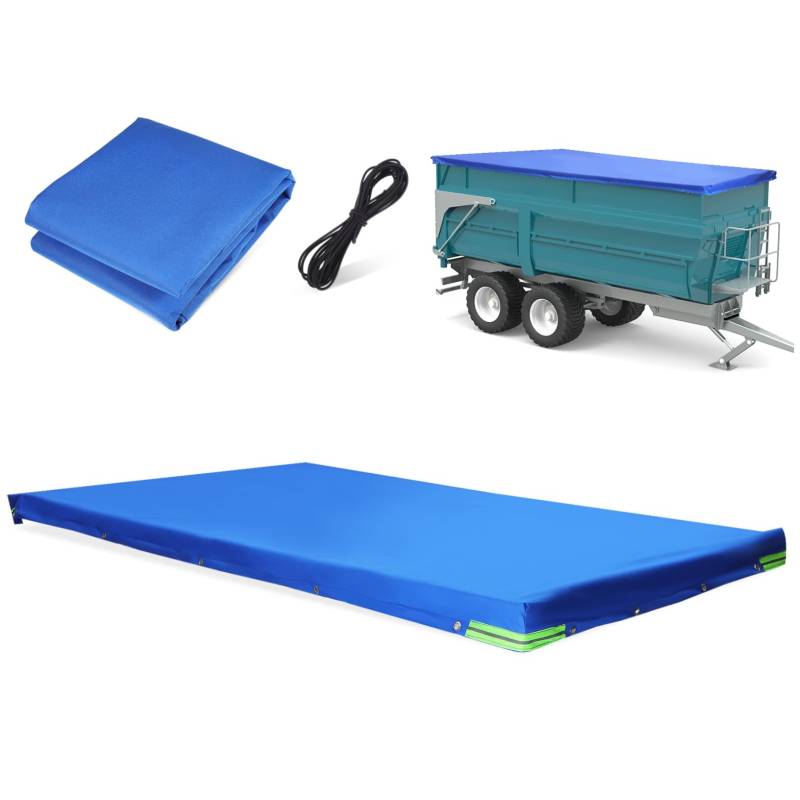 HOLIDYOYO Wetterfeste Anhängerdeckung Oxford Anhänger Plane mit Gummiseil und Wasserschutz für Fahrzeuge und Campingzubehör Langlebig und Vielseitig von HOLIDYOYO