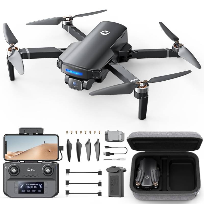 Holy Stone HS360S Drohne mit Kamera 4K GPS für Erwachsene, 3KM Große Reichweite 5G FPV Bildübertragung, 20 Min. Lange Flugzeit, Follow-Me, Rückkehr, RC faltbar Drohnen komplettset unter 249g Anfänger von HOLY STONE