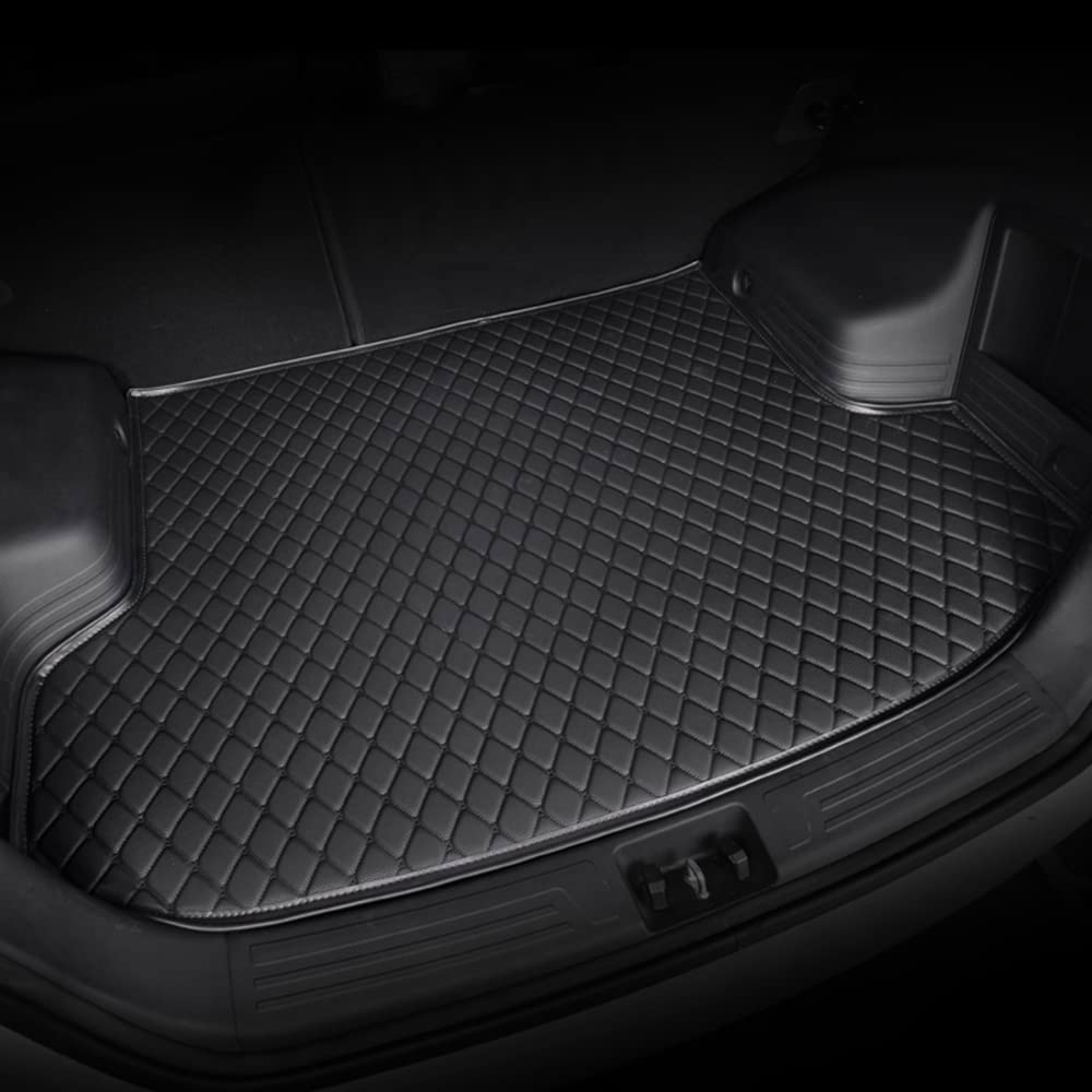 Auto Leder Kofferraummatten für Mercedes-Benz GLC 2017-2023, Kofferraum Schutzmatte rutschfest Kofferraumwanne Kratzfest Kofferraumschutz Mat Autozubehör,A/All-Black von HOMAKS