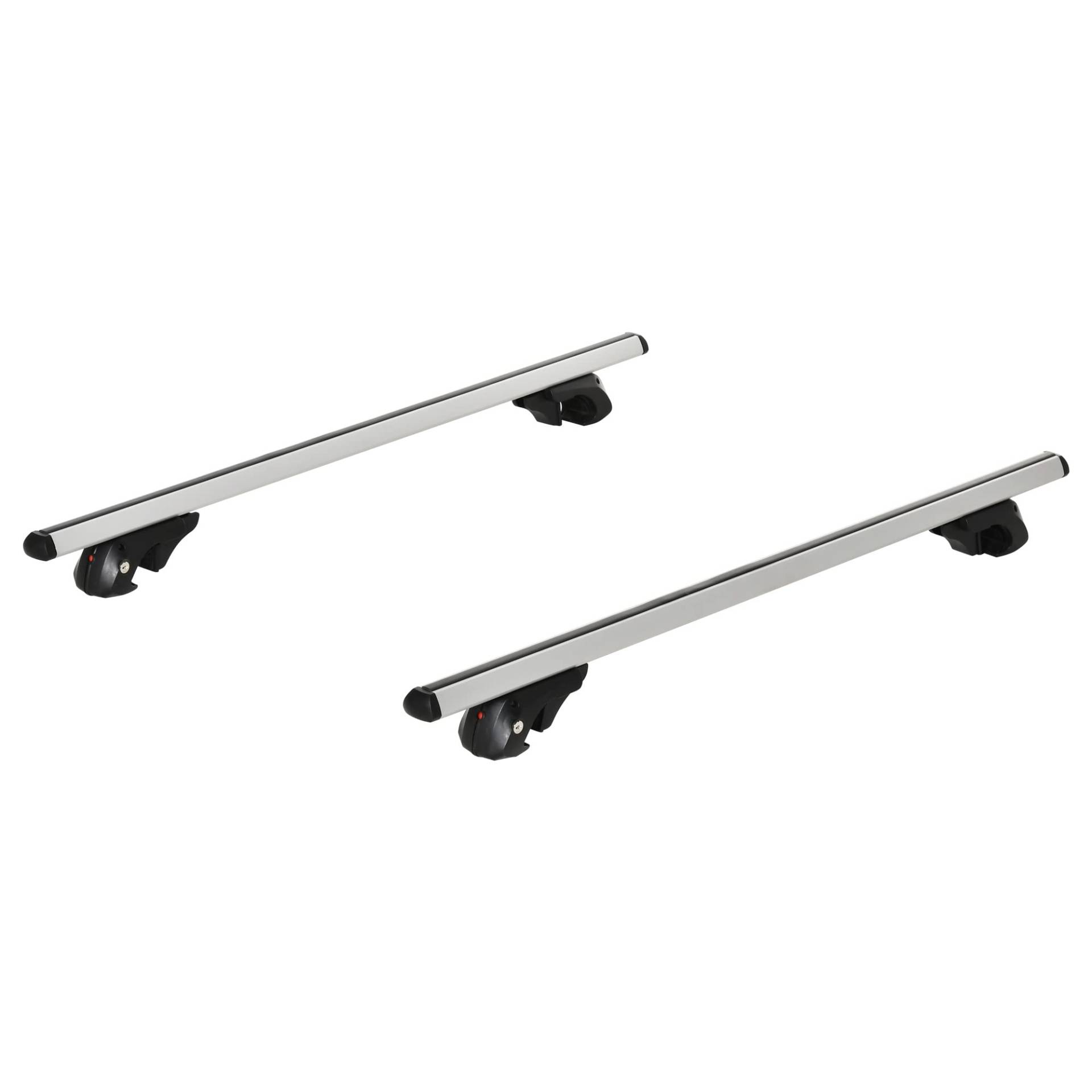 HOMCOM Auto-Dachträger Querträger Gepäckträger abschließbar 2 Schlüssel im Lieferumfang enthalten Aluminiumlegierung 123,5 x 5,5 x 7 cm Silber und schwarz HOMCOM Auto-Dachträger Querträger Gepäckträger abschließbar 2 Schlüssel im Lieferumfang enthalten Aluminiumlegierung 123,5 x 5,5 x 7 cm Silber und schwarz von HOMCOM
