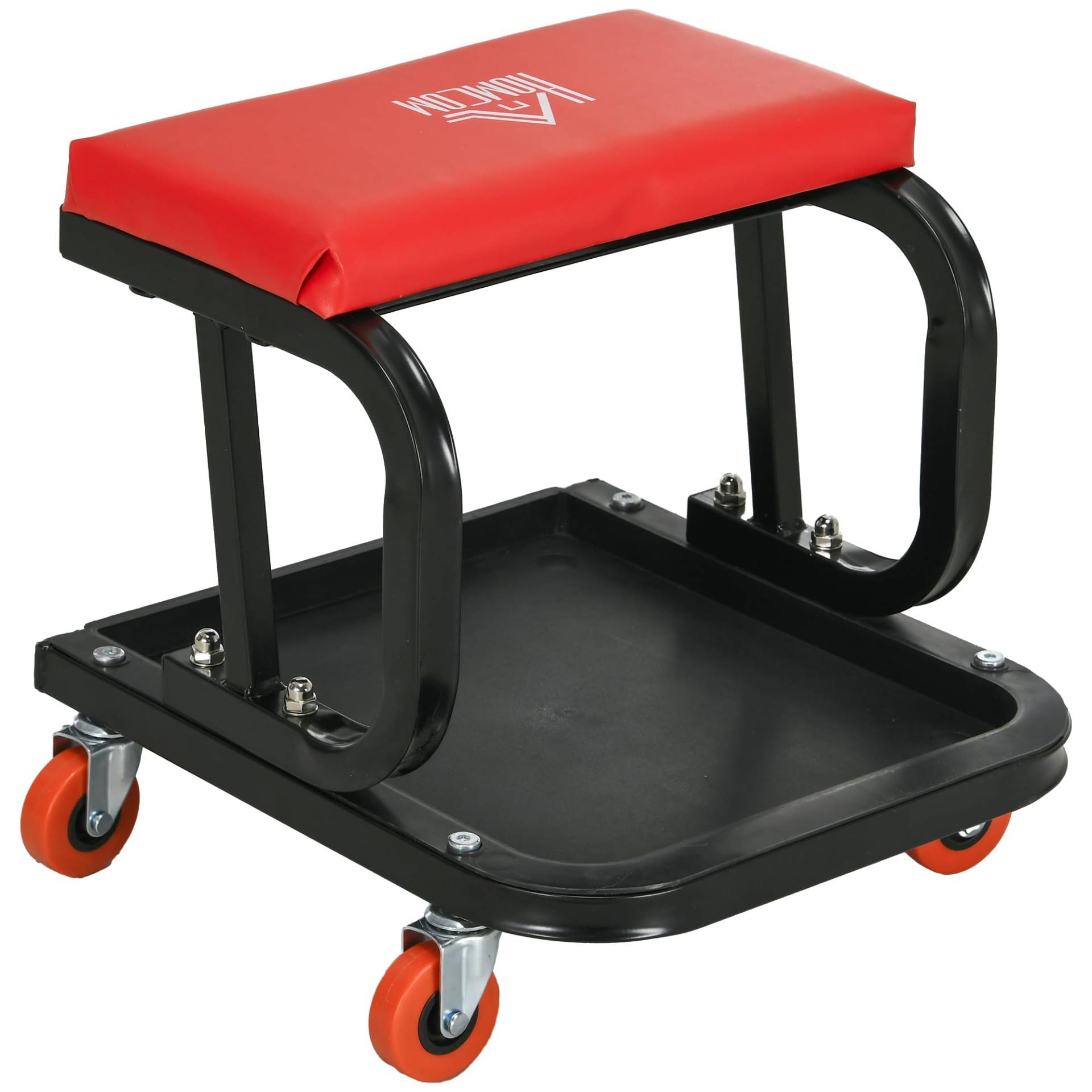 HOMCOM Werkstatthocker mit Rollen Ablagefläche 37cm hoch Rollhocker bis 100 kg belastbar Arbeitshocker Rollsitz Werkstattsitz für Werkstatt Rot HOMCOM Werkstatthocker mit Rollen Ablagefläche 37cm hoch Rollhocker bis 100 kg belastbar Arbeitshocker Rollsitz Werkstattsitz für Werkstatt Rot von HOMCOM