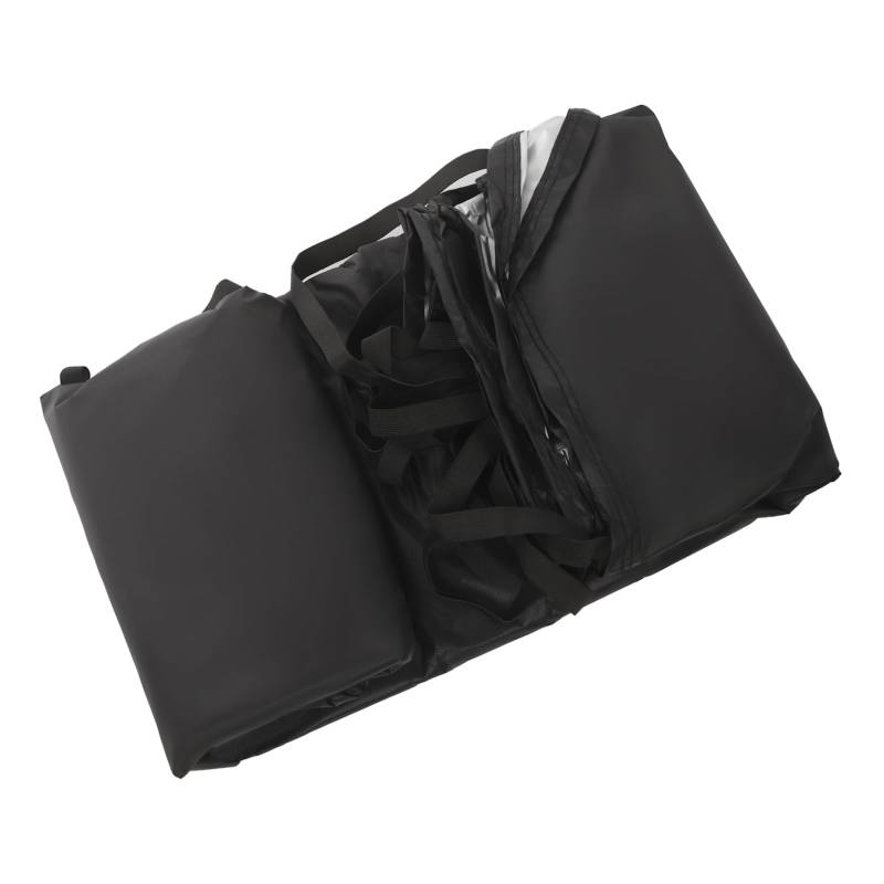 Schützende Dachabdeckung Wohnwagen Abdeckung Dach 210D Oxford Wohnmobil Dachschutzplane Wohnmobilabdeckungen Schutzdach Dachabdeckung für Wasserdicht Sonnensicher Winddicht (Schwarz, 6.5x3m) von HOMEONENIC