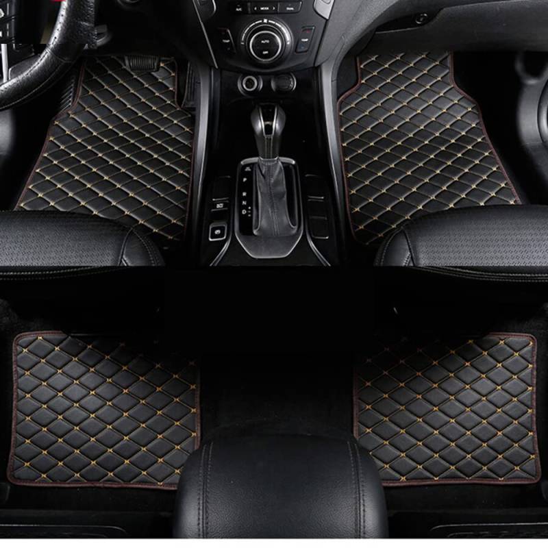 Auto Benutzerdefinierte Leder Fußmatten Allwetter Wasserdichter Fahrzeugteppich, für Nissan Juke F15 2014-2019 Zubehör,A von HOMINY