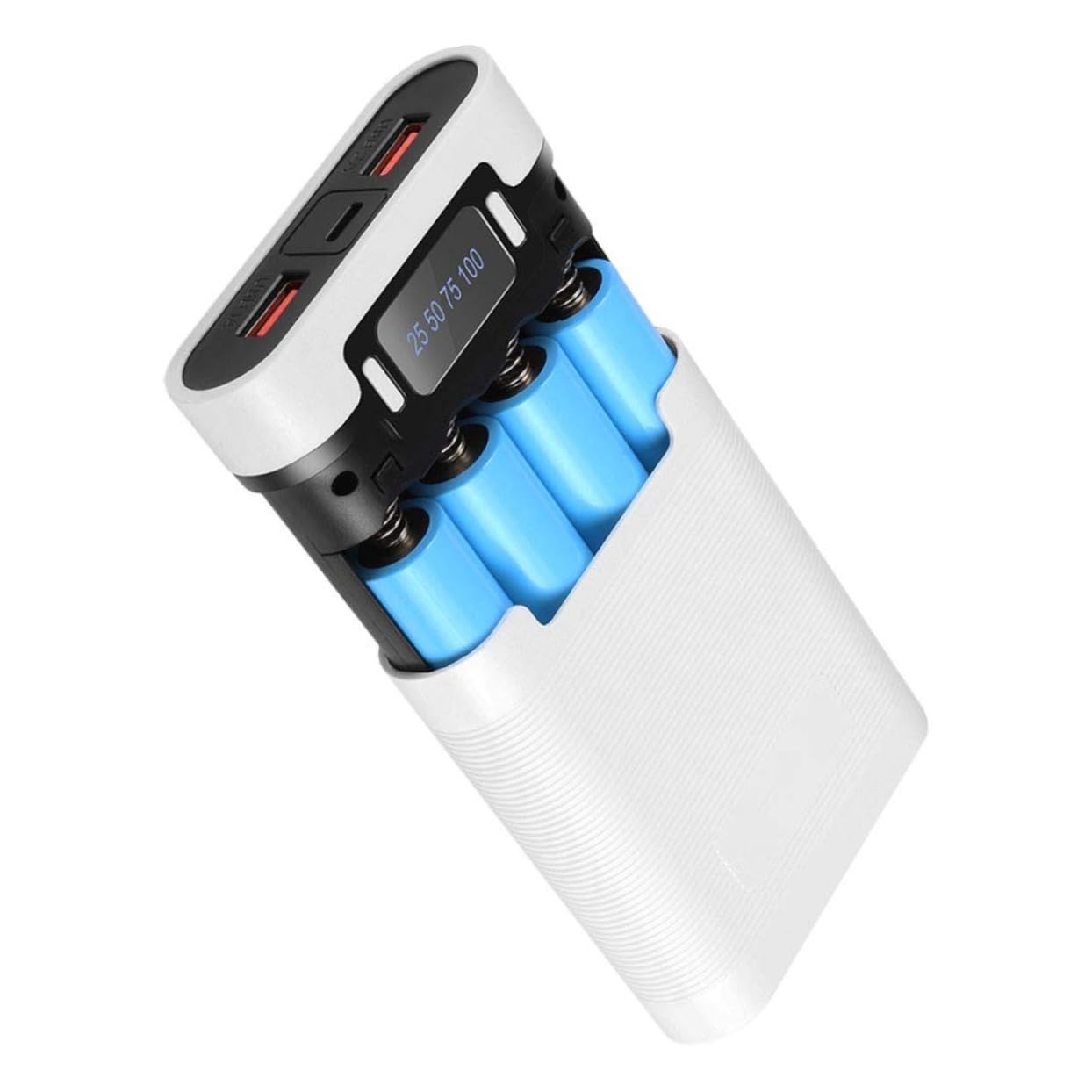 HOMOBABE DIY Powerbank Gehäuse mit Steckplätzen für Batterien Dual USB Ausgang Schnelles Laden Robustes Material Rutschfeste Unterseite für Mobile Stromversorgung HOMOBABE DIY Powerbank Gehäuse mit Steckplätzen für Batterien Dual USB Ausgang Schnelles Laden Robustes Material Rutschfeste Unterseite für Mobile Stromversorgung von HOMOBABE