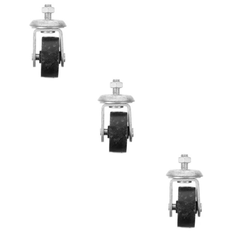 HOMSFOU 3 Stück Trailer Jack horizontal hydraulischer Wagenheber Hochleistungs -Caster -Räder Automobil Wagenheber-Radrolle Heben Rollen für Bodenheber Zaubererräder Metall von HOMSFOU