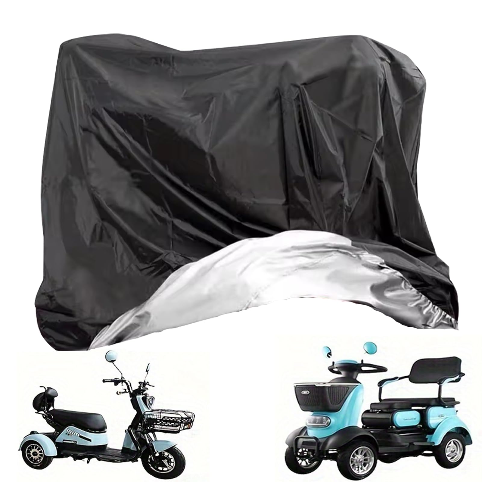 Robuste Abdeckung für Mobilitätsroller mit Aufbewahrungstasche, 190D Oxford, wasserdicht, Anti-UV, Rollstuhl-Abdeckung, Anti-Staub-Mobilität, Scooter-Abdeckung für die meisten Motorräder (142 x 66 x Robuste Abdeckung für Mobilitätsroller mit Aufbewahrungstasche, 190D Oxford, wasserdicht, Anti-UV, Rollstuhl-Abdeckung, Anti-Staub-Mobilität, Scooter-Abdeckung für die meisten Motorräder (142 x 66 x von HOMYY