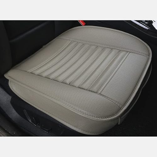 HONCENMAX Auto Sitzauflage Sitzkissen Universal Sitzauflagen Autositzbezüge - BambusKohle PU Leder - [Ohne Rückenlehne] 1 Packung Vordersitzbezug von HONCENMAX