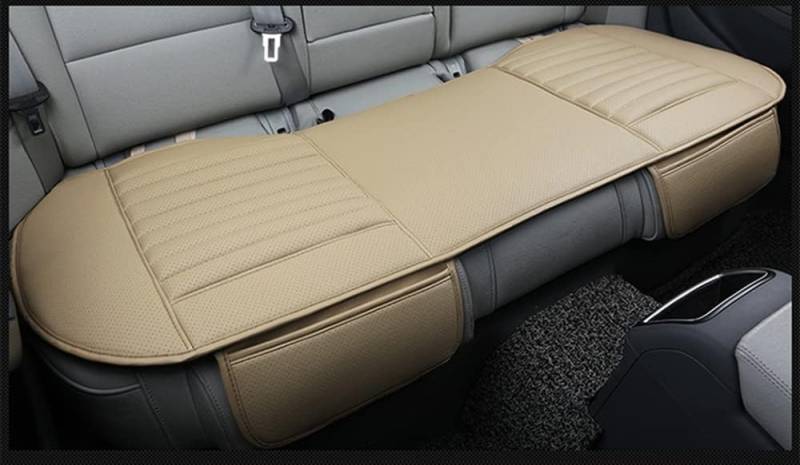 HONCENMAX Auto Sitzbezug Kissen Pad Mat - Atmungsaktiv Auto Seat Protector - Auto Interior Autozubehör - PU Leder Bambuskohle - 1 Packung Rücksitzabdeckung von HONCENMAX