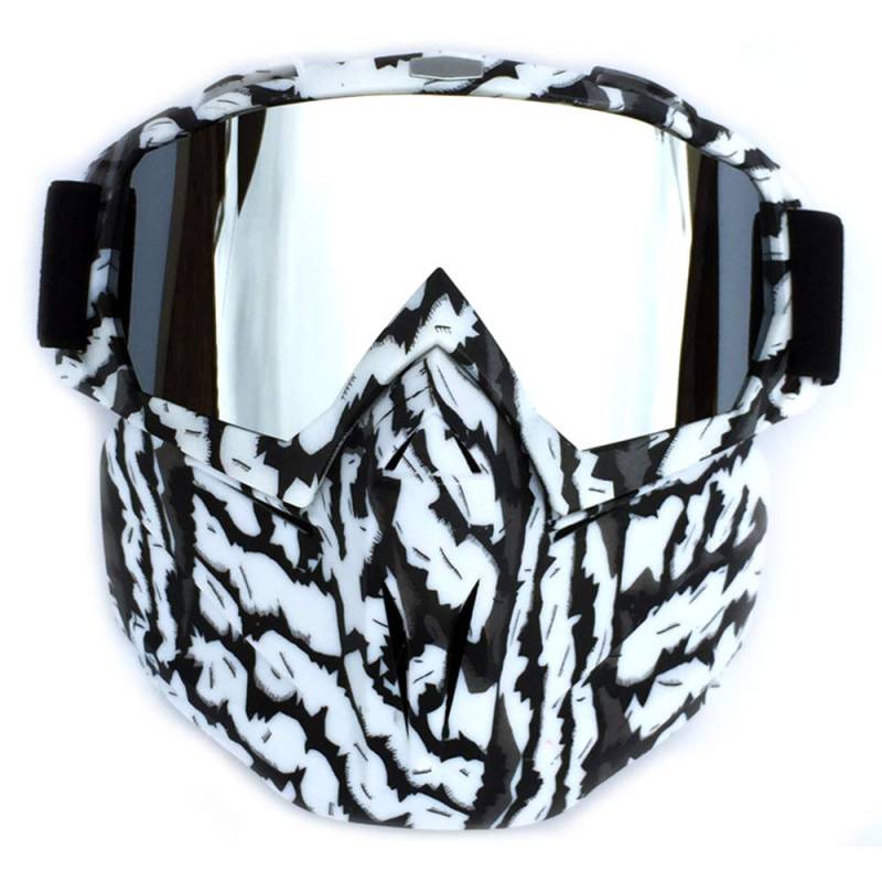 HONCENMAX Motorrad-Schutzmaske, Motorrad Maske Brille Herren Motorrad Goggle Gesichtsmaske Schutzmaske männer Schutzbrille Skibrille - für Motorrad Snowboard Brille Motorradbrillen UV-Schutz von HONCENMAX