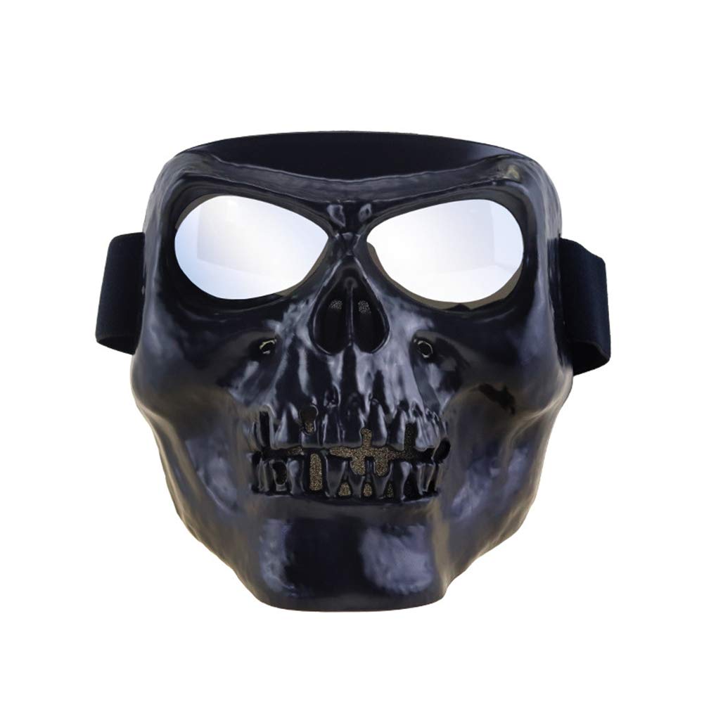 HONCENMAX Motorrad-Schutzmaske, mit polarisierten Brillengläsern, Skimaske, Taktische Maske Totenkopf Maske - Mit Winddichte Reitbrille für Airsoft Paintball Halloween von HONCENMAX