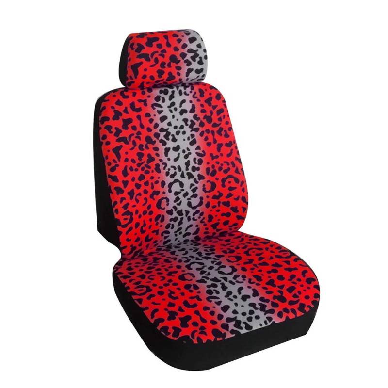 Leopardenmuster Wasserdicht Universelle Auto Sitzbezüge,Polyester Autositzbezüge Vorne/Hinten Sitzschutz,Auto Vordersitze Protector Sitz Kopf Abdeckung Set von 2/4/9 für Fahrzeuge,SUV C 2 Stücke von HONGBI