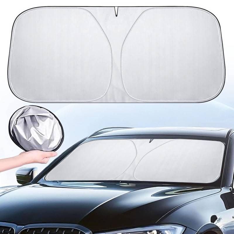 Sonnenschutz Auto Frontscheibe Passend für BMW 2er Active Tourer 2 (II) U06 I 2021-2024 -, Auto Frontscheibe Innen Windschutzscheibe Sonnenschirm Faltbares Design,L/145×80cm von HONGLEIFA