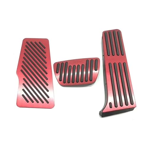 Auto Gaspedal Für Camry XV40 XV70 XV50 2006-2022 2023 2024 Auto Fußstütze Pedal rutschfeste Pad Abdeckung Beschleuniger Gas Bremspedale Pedalabdeckung(2018-2024 Red 3pcs) von HONGSHIZI