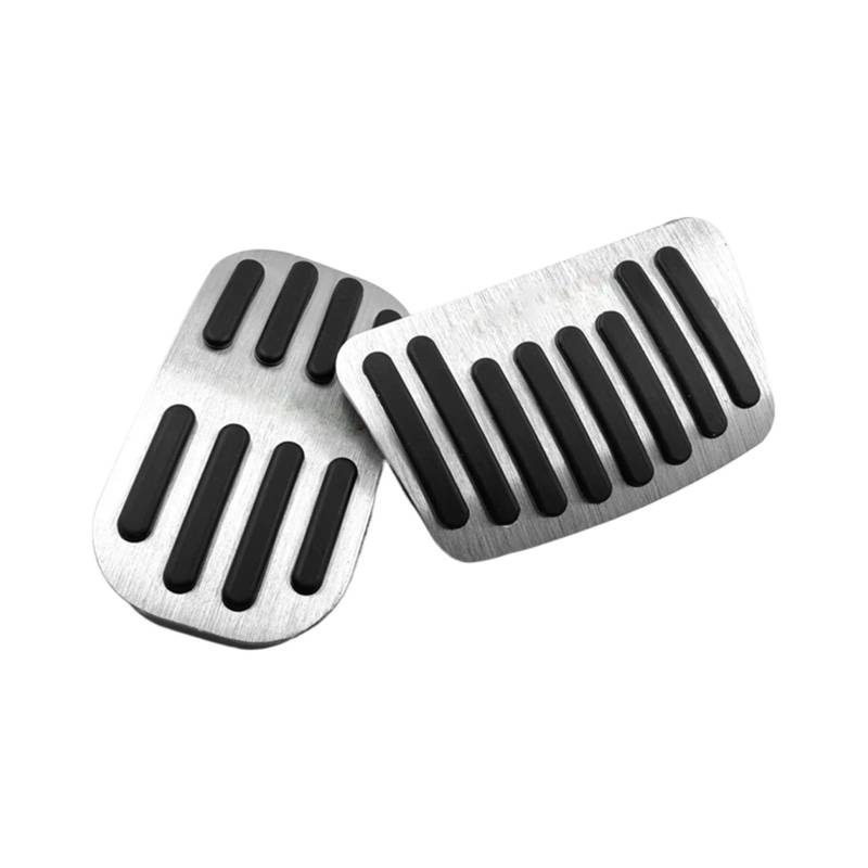 Auto Gaspedal Für Corolla E210 Für Hybrid 2019 2020 2021 2022 2023 2024 Auto Kraftstoff Gaspedal Bremse Rest Fuß Pedale Abdeckung Pedalabdeckung(at 2pcs Silver) von HONGSHIZI