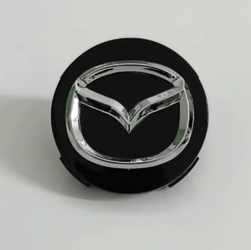 4 Stück Auto Radnabenkappen für Mazda 2 3 6 CX-3 CX-5 CX-50 CX-60 CX-7 CX-8 CX-9 MX-5, Nabendeckel Wasserdicht Verschleißfest Radnabe Abdeckung,60MM von HONGYANFA