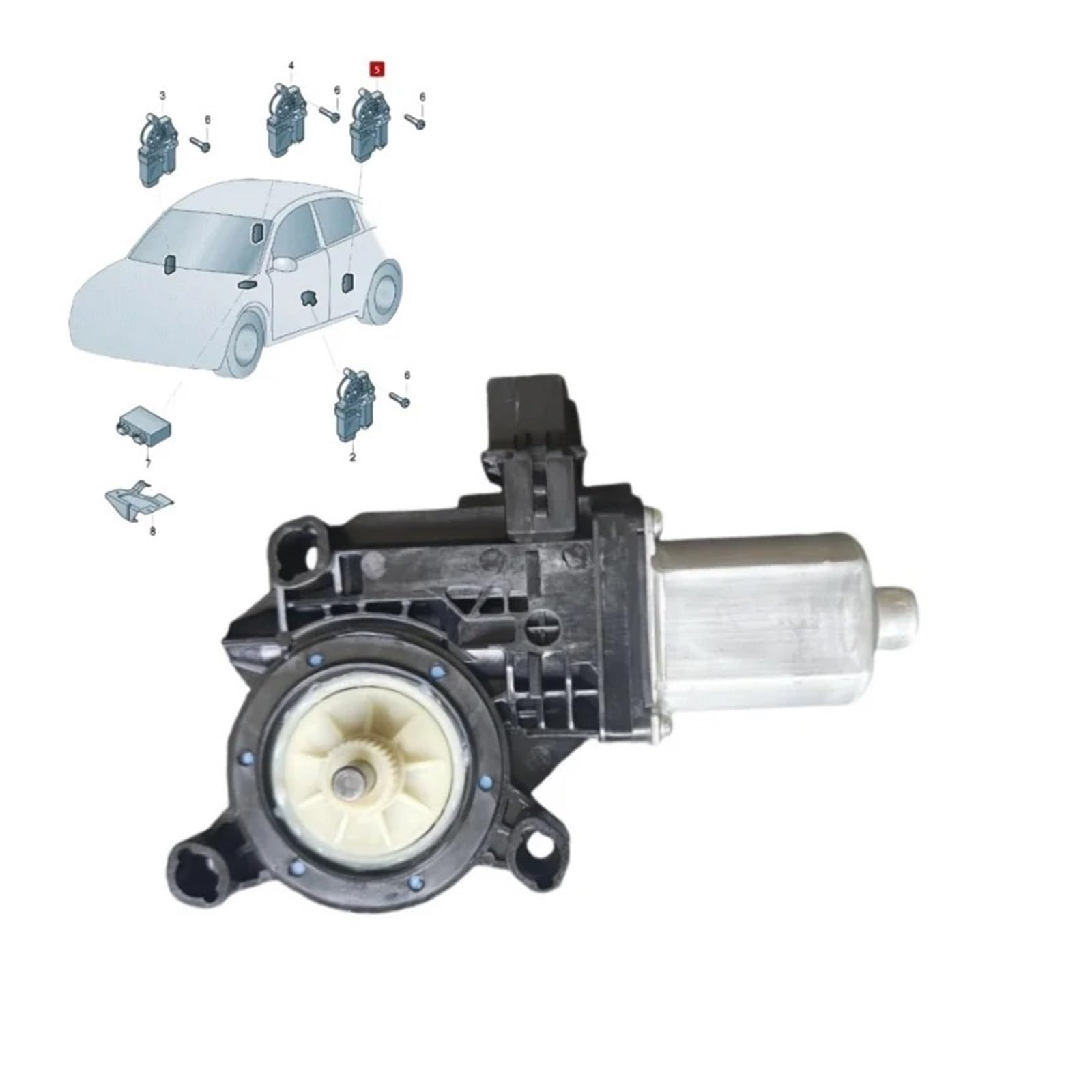 Fensterheber Für Passat 12V 6R0959801 6R0959802 6R0959801C 6R0959811 6R0959812 Fensterheber Motor Fensterheber Elektrisch(Back Left) von HONGYISM