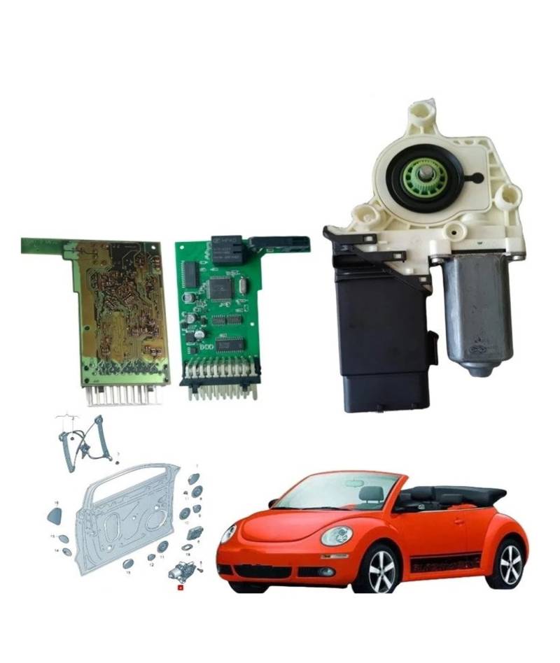 Fensterheber Für VW Für Beetle Für Cabrio 2002-2010 Fenster Motor Vorne Links Und Rechts Tür 1Y1959802D 1Y0959802D 1Y0959801D 1C2959801D 1Y1959801C Fensterheber Elektrisch(1Y1959802D-Modules) von HONGYISM