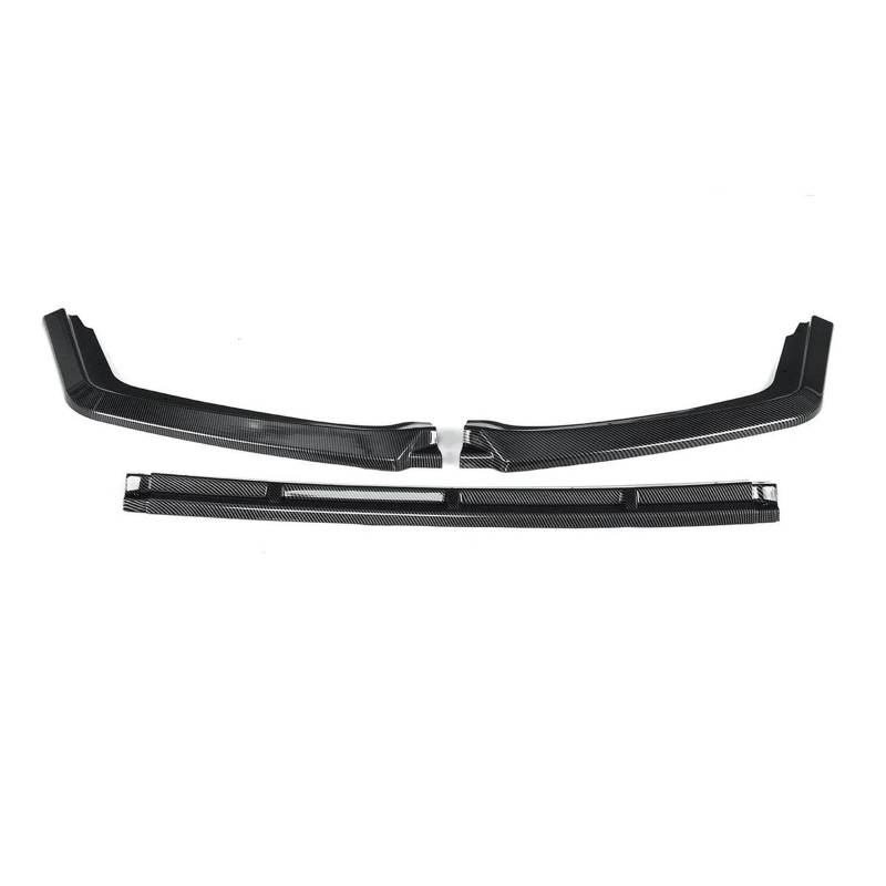 Frontstoßstange Spoiler Frontspoiler Lippe 3PCS Für Civic Hatchback 2016 2017 2018 2019 2020 2021 Frontschürze Lip Seite Splitter Spoiler Körper Kit Schutz Deflektor Zubehör(Kohlefaser-Optik) von HONGYISM