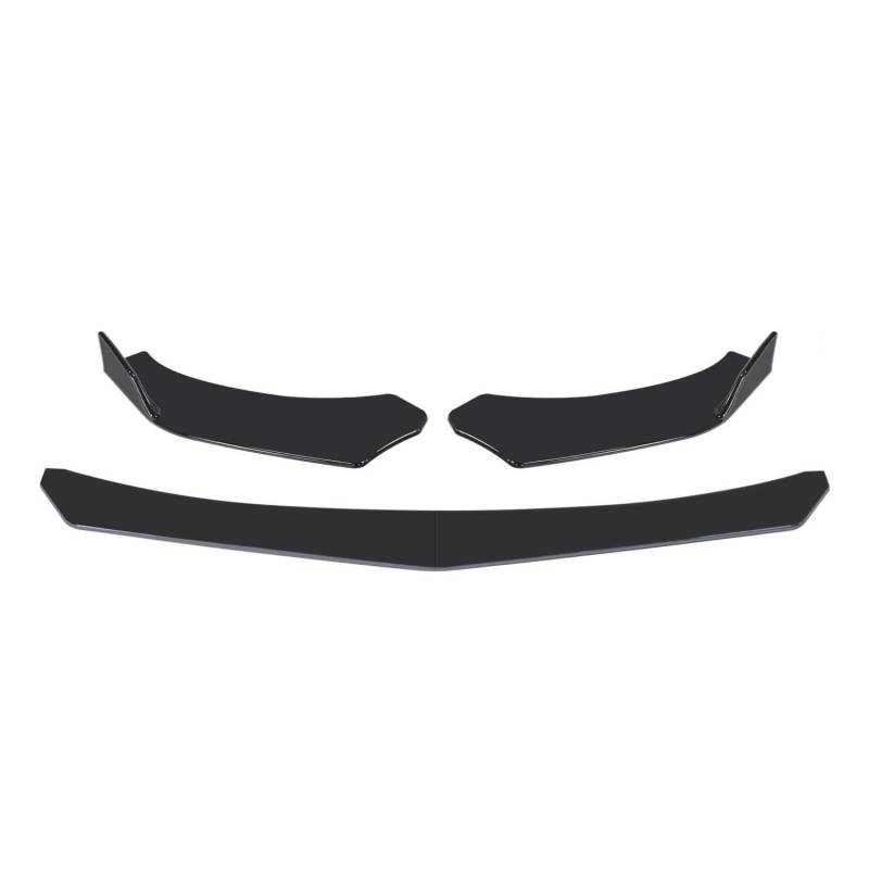 Frontstoßstange Spoiler Frontspoiler Lippe 4PCS Frontschürze Lip Spoiler Für Nissan 370Z 350Z Für Coupe Seite Splitter Abdeckung Körper Kit Guards Auto Zubehör 177cm Universal(Schwarz) von HONGYISM