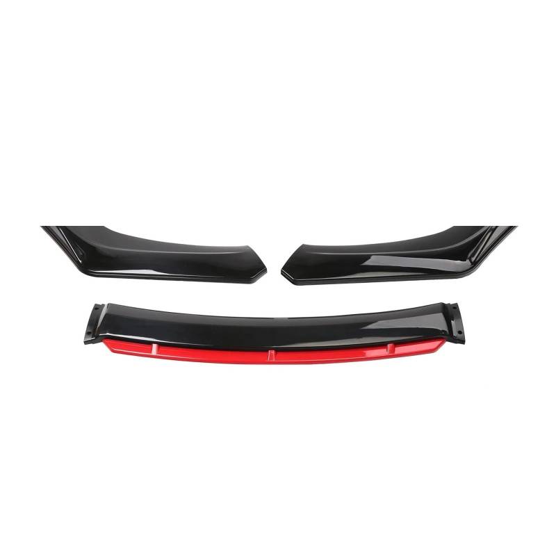Frontstoßstange Spoiler Frontspoiler Lippe 4PCS Für Kia Für Optima K5 2014 2015 2016 2017 Seite Splitter Diffusor Körper Kit Spoiler Guards Universal Auto Zubehör Frontschürze Lippe(Black Red) von HONGYISM