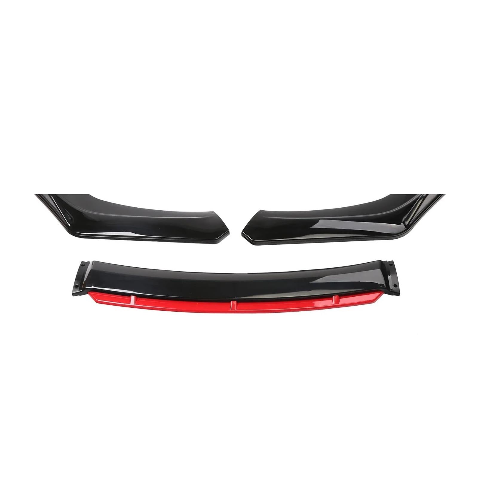 Frontstoßstange Spoiler Frontspoiler Lippe 4PCS Für Mitsubishi Für Lancer 2008 2009 2010 2011 2012 2013 2014 2015 2016 2017 Seite Spoiler Splitter Diffusor Körper Kit Wachen Deflektor(Black Red) von HONGYISM