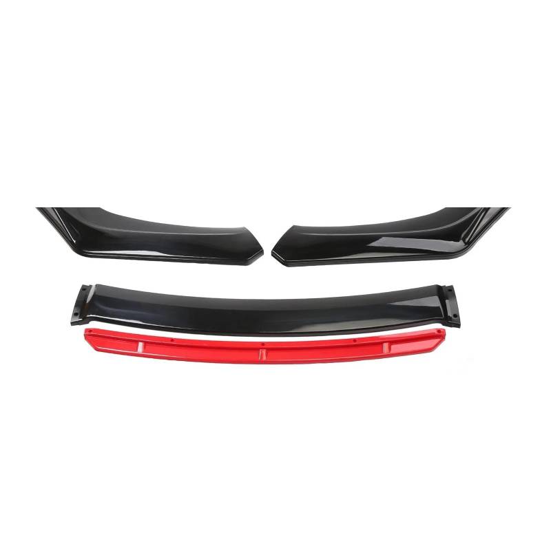 Frontstoßstange Spoiler Frontspoiler Lippe 4PCS Für VW Für Jetta MK6 Seite Spoiler Splitter Diffusor Körper Kit Abdeckung Guards Auto Zubehör Frontschürze Lip(Black Red) von HONGYISM