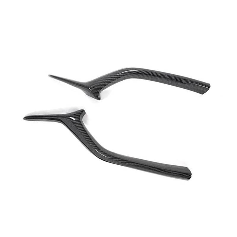 Frontstoßstange Spoiler Frontspoiler Lippe ABS Auto Vorderen Stoßfänger Mesh Grille Grills Streifen Trimmt Abdeckung Für Mazda CX5 Für CX-8 2017 2018 2019 2020 2021 Schwarz Carbon Look(ABS Carbon Look von HONGYISM