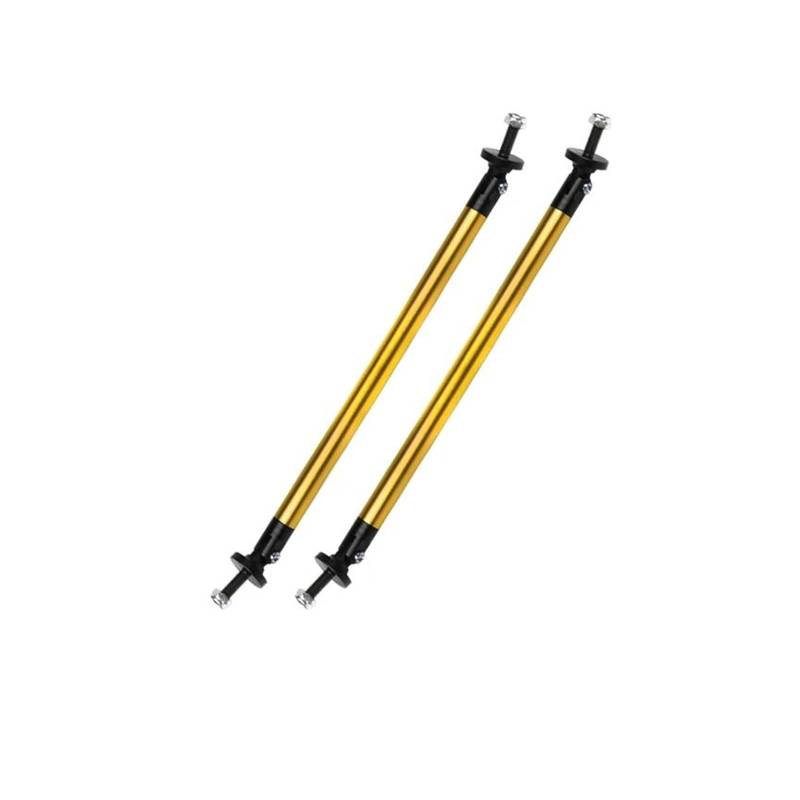 Frontstoßstange Spoiler Frontspoiler Lippe Auto Frontrahmen Stoßstange Lippenschutz Stangenstützstangen Dekor Lip Proector Rod Splitter Strut Tie Bar Kits Einstellbar(15cm Gold) von HONGYISM