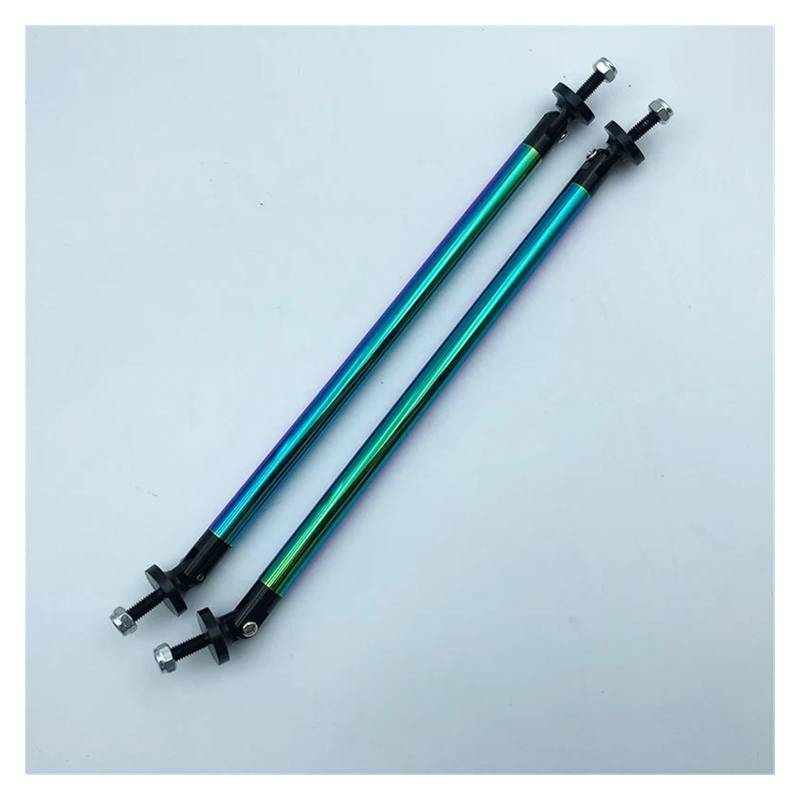 Frontstoßstange Spoiler Frontspoiler Lippe Auto Frontrahmen Stoßstange Lippenschutz Stangenstützstangen Dekor Lip Proector Rod Splitter Strut Tie Bar Kits Einstellbar(20cm Colorful) von HONGYISM