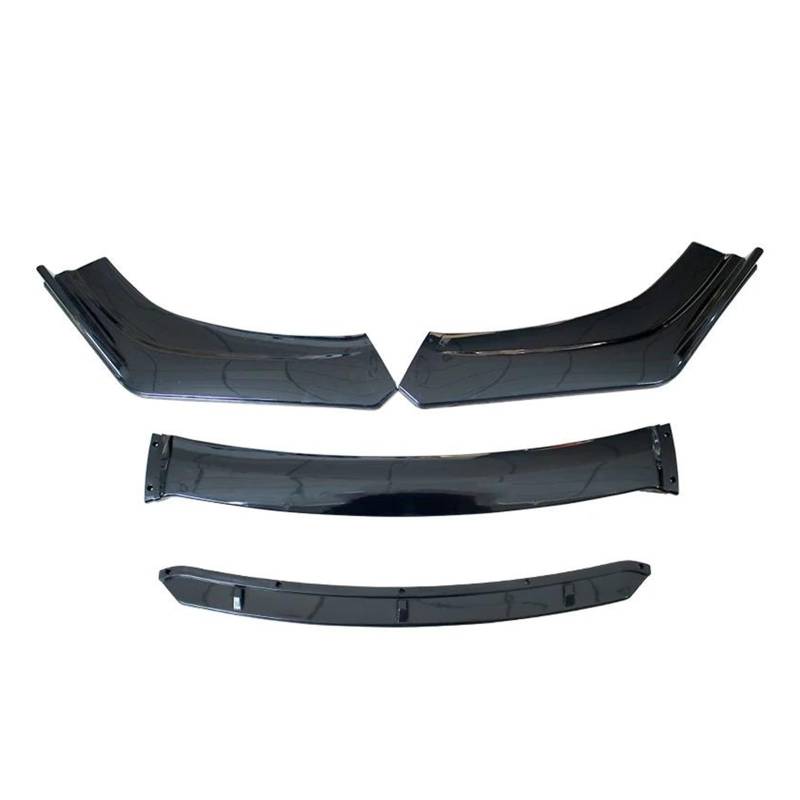 Frontstoßstange Spoiler Frontspoiler Lippe Auto Frontschürze Lip Body Kit Spoiler Splitter Diffusor Rot Schwarz Blau Canard Splitter ABS Kunststoff Auto Modifikation Universal(B-Black) von HONGYISM