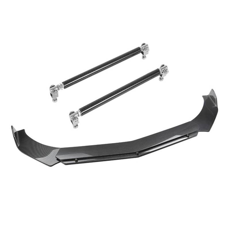 Frontstoßstange Spoiler Frontspoiler Lippe Frontschürze Lip Spoiler Auto Körper Protevtive Verlängerung Dekoration Unterstützung Stangen Halten Bupmer Stabil Für Fließheck Limousine Universal(Carbon B von HONGYISM