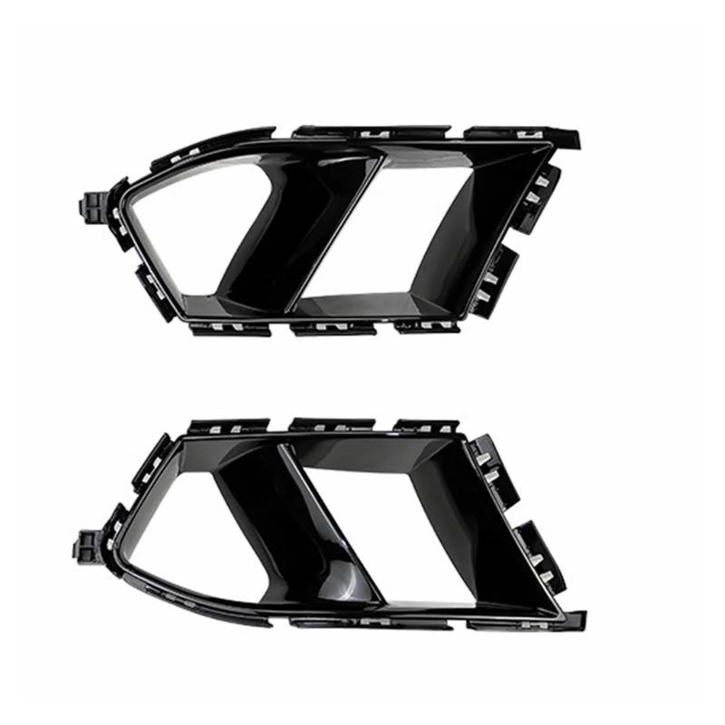 Frontstoßstange Spoiler Frontspoiler Lippe Frontstoßstangen-Seitenlüftungsabdeckung Für G80 M3 G82 G83 M4 2021 2022 2023 2024 Nebelabdeckung Dekorativ Glänzend Schwarz Karbonfaser-Look(Glossy Black) von HONGYISM