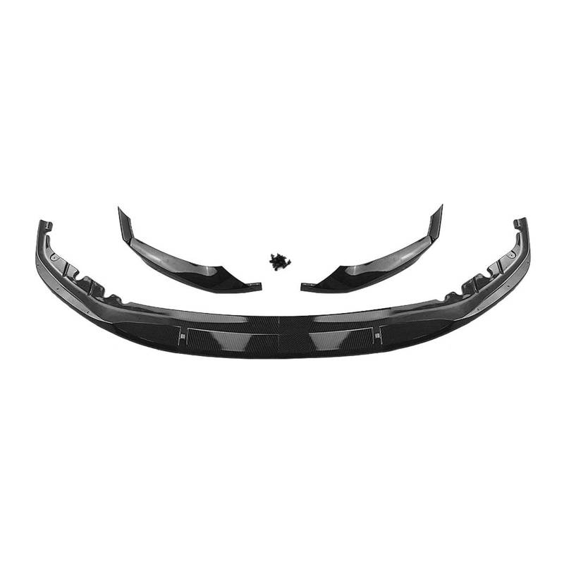 Frontstoßstange Spoiler Frontspoiler Lippe Für 5er G30 G31 Tech Sport 2017 2018 2019 2020 520i 525i 530i 540i Frontstoßstangen-Spoiler-Lippen-Set Glänzend Schwarz/Carbonfaser-Look(Kohlefaser-Optik) von HONGYISM