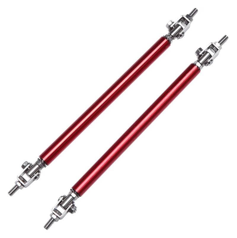 Frontstoßstange Spoiler Frontspoiler Lippe Für A3 S3 A4 A5 A6 A8 TT 2000-2022 Autozubehör Universal Frontschürze Lip Splitter Spoiler Strut Rod Krawatte Unterstützung Bar(10cm Red) von HONGYISM