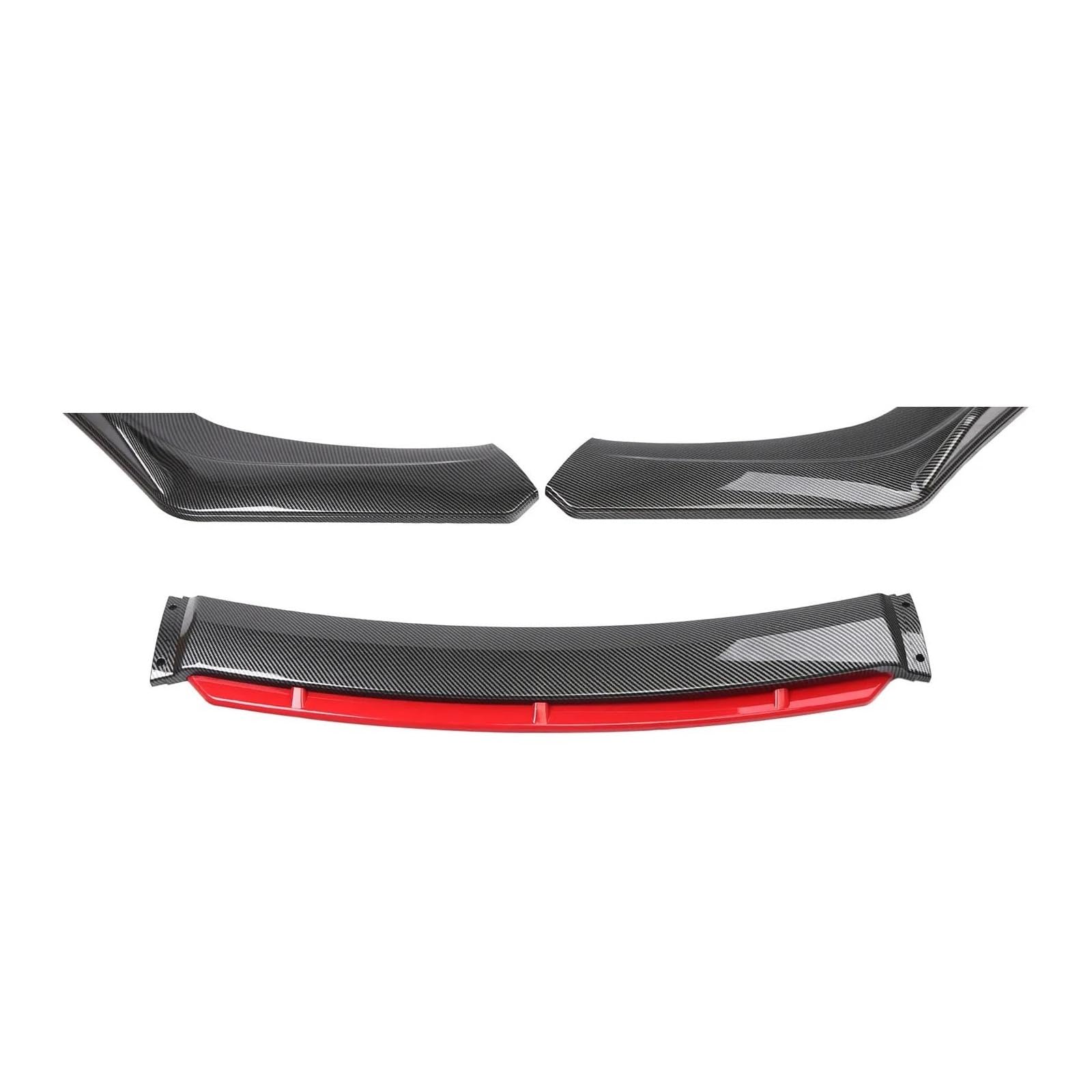 Frontstoßstange Spoiler Frontspoiler Lippe Für A4 S4 Für Quattro 2005-2022 2019 2020 2021 Universal Zubehör Frontschürze Lippe Seite Splitter Diffusor Körper Kit Spoiler Guards(Carbon Look Red) von HONGYISM