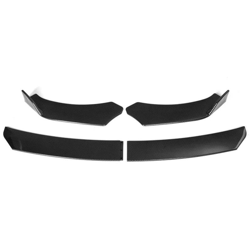 Frontstoßstange Spoiler Frontspoiler Lippe Für Mazda 3 5 6 CX-3 CX-5 MX-3 Seitenspoiler Splitter Body Kit Guards + 15CM Strut Rod Auto Zubehör Universal Front Bumper Lip(Kohlefaser-Optik) von HONGYISM