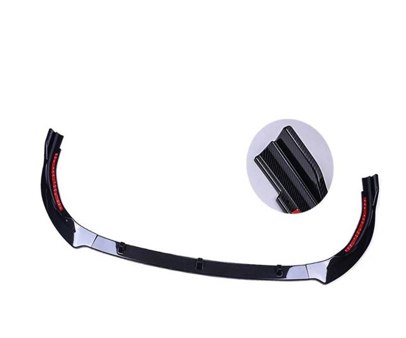 Frontstoßstange Spoiler Frontspoiler Lippe Für Toyota Für Camry L LE Für XLE 2018-2019 Für Deluxe Frontschürze Spoiler Lippe Carbon Look/Glanz Schwarz Unterkörper Kit Splitter Klinge(Kohlefaser-Optik) von HONGYISM
