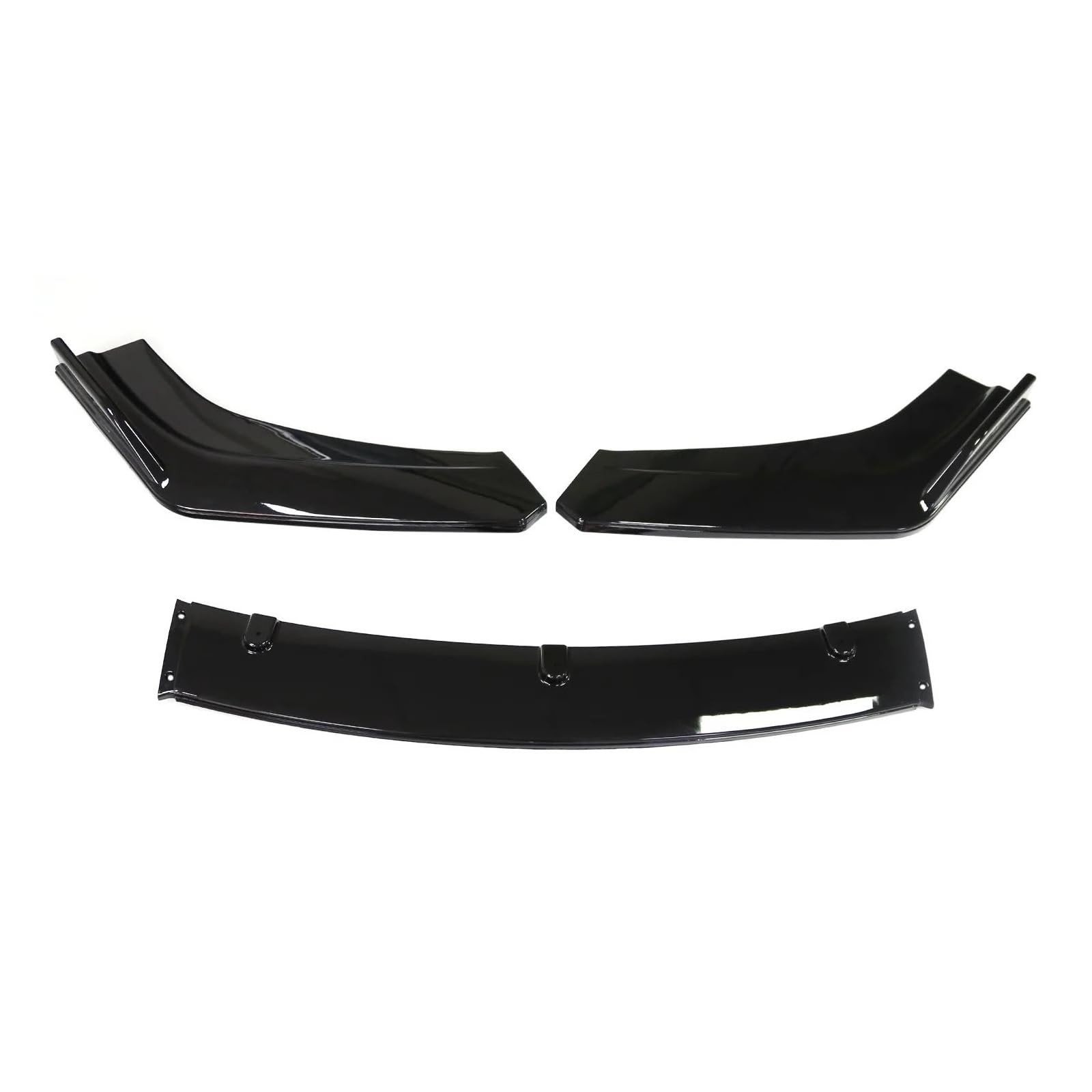 Frontstoßstange Spoiler Frontspoiler Lippe Universal 3PCS Frontschürze Lip Body Kit Spoiler Splitter ABS Canard Lip Diffusor Stoßstange Canard Lip Splitter Trim Dekoration(Schwarz) von HONGYISM