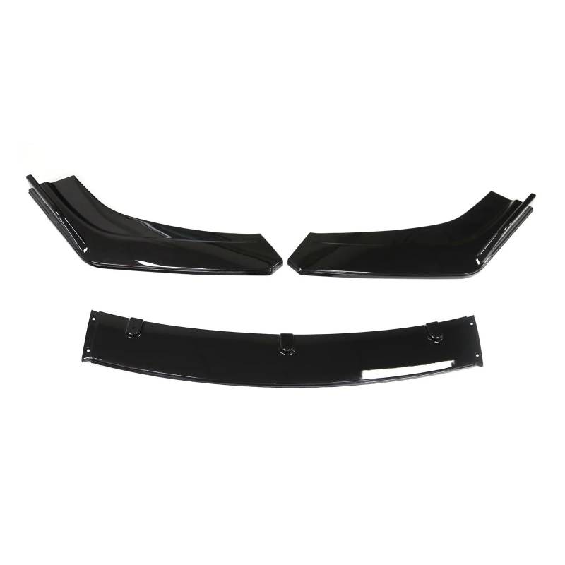 Frontstoßstange Spoiler Frontspoiler Lippe Universal 3PCS Frontschürze Lip Body Kit Spoiler Splitter ABS Canard Lip Diffusor Stoßstange Canard Lip Splitter Trim Dekoration(Schwarz) von HONGYISM