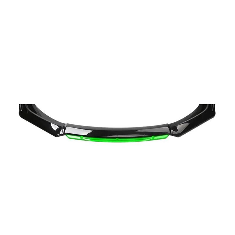 Frontstoßstange Spoiler Frontspoiler Lippe Universal 4PC Lower Car Front Chip Bumper Lip Kit Under Spoiler Canard Splitter Diffuser Front Bumper Cover Lip Spoiler(Black Green) von HONGYISM