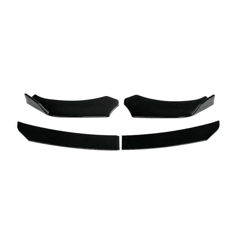 Frontstoßstange Spoiler Frontspoiler Lippe Universal Frontschürze Lip Spoiler Splitter Körper Kit Guards Schutz W/Stützstange Für Chrysler 300 SRT8 Auto Zubehör(Glossy Black) von HONGYISM