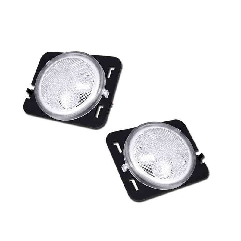 HONGYISM Signalleuchten Blinkerlinse, bernsteinfarbene gelbe LED-Seitenmarkierungsleuchten/Kotflügellampen 2007–2017 für Jeep für Wrangler für JK oder JK für unbegrenzte Blinker (Farbe: klare Linse) von HONGYISM
