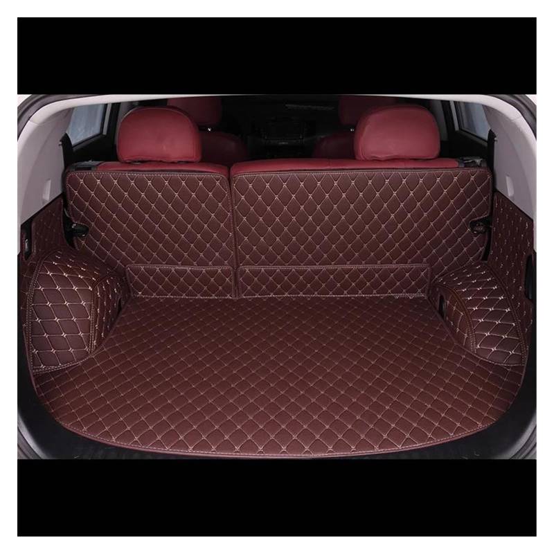 Kofferraum Schutzmatte Kofferraumwanne 5 Sitze Für Dacia Für Jogger 2021 2022 2023 2024 Auto Cargo Liner Pads Auto Boot Teppich Custom Car Trunk Matten(Wine red) von HONGYISM