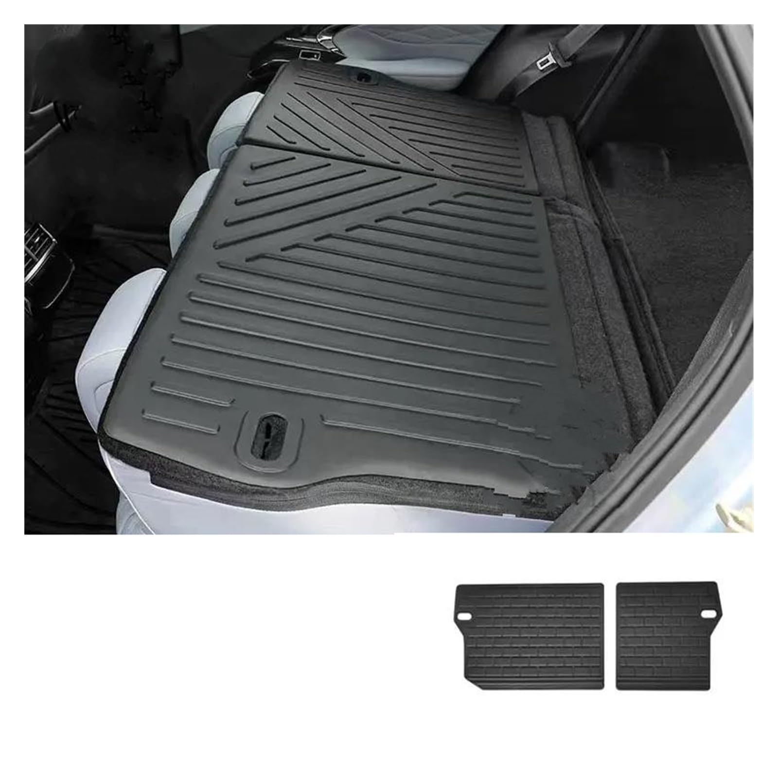 Kofferraum Schutzmatte Kofferraumwanne Auto Kofferraummatte Aufbewahrungsbox Pad Für BYD Für Seal Ev 2023 2024 Für ATTO 4 wasserdichte Pads Cargo-Liner Kofferraumwanne Bodenmatte(B) von HONGYISM