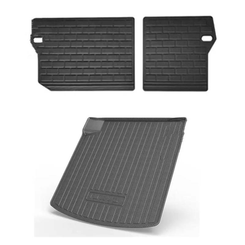 Kofferraum Schutzmatte Kofferraumwanne Auto Kofferraummatte Aufbewahrungsbox Pad Für BYD Für Seal Ev 2023 2024 Für ATTO 4 wasserdichte Pads Cargo-Liner Kofferraumwanne Bodenmatte(Trunk MAT 3 PCS) von HONGYISM