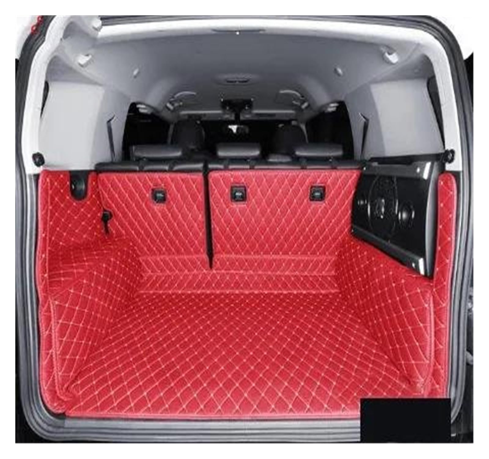 Kofferraum Schutzmatte Kofferraumwanne Auto-Kofferraummatte Cargo-Liner Für Toyota Für FJ Für Cruiser 2008 2009 2010 2011 2012 2013 2014 2015 2016 2017 2018 2019 Leder(Wine red,B) von HONGYISM